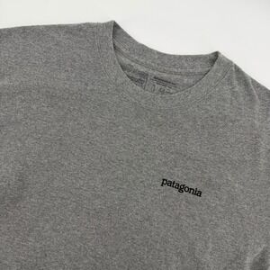 Patagonia Mens Large Responsibili-Tee Gray T-Shirt Short Sleeve‎ Logo Back Print